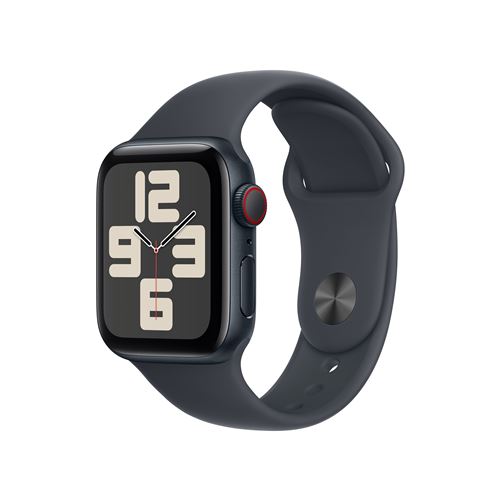 Apple Watch SE GPS + Cellular 40 mm Boîtier en Aluminium Minuit avec Bracelet Sport Minuit M/L version 2024