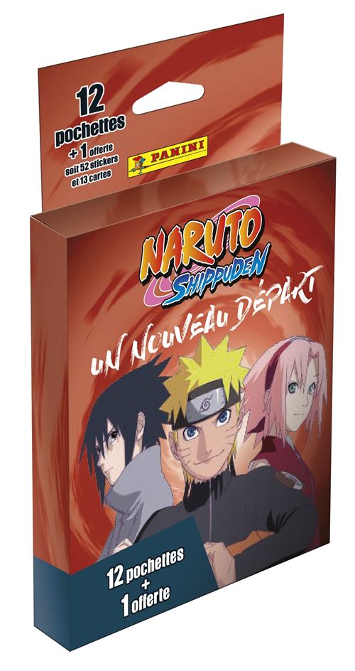 Stickers Naruto Shippuden 2 Blister 12 Pochettes + 1 Offerte