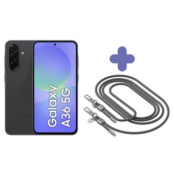 Fnac Bundle - Samsung Galaxy A36 128 GB 6,7" 5G Dual-Nano-SIM Schwarz + Schultergurt - 1