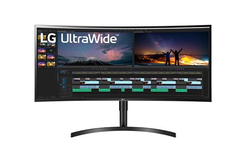 LG 38WN75C-B - LED-monitor - gebogen - 38 - 3840 x 1600 UWQHD+ @ 60 Hz - IPS - 300 cd/m² - 1000:1 - HDR10 - 5 ms - 2xHDMI, DisplayPort