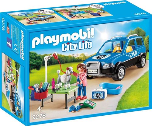 Playmobil City Life La pension des animaux 9278 Toiletteuse avec véhicule