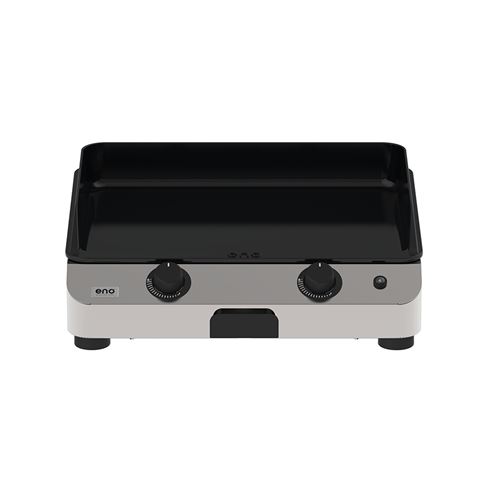 Plancha Eno Fusion 60 Gaz 2 Brûleurs 5000 W Noir Et Inox