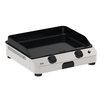 Plancha Eno Fusion 60 Gaz 2 brûleurs 5000 W Noir et Inox