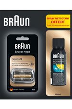 Tête de rechange pour rasoir électrique Braun 92S avec spray nettoyant