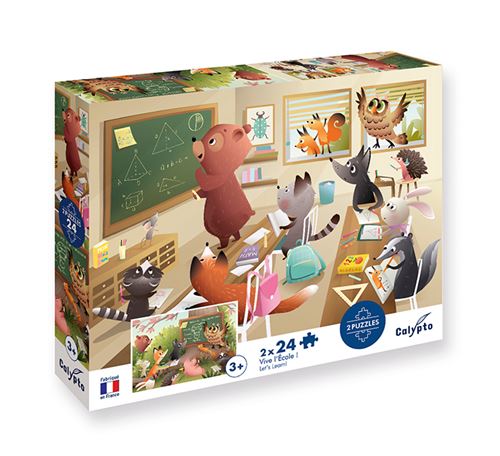 Puzzles 2 x 24 pièces SentoSphère Vive 'Ecole