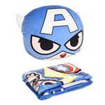 Coussin et couverture Miniso Marvel Captain America Bleu