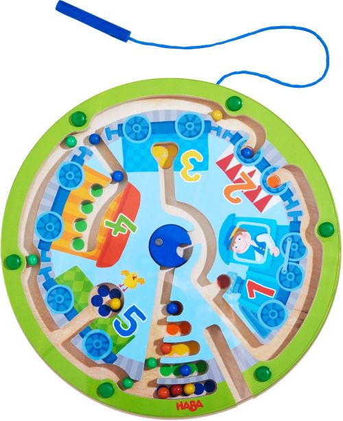Jeu magnétique Haba Le Petit Train de Billes