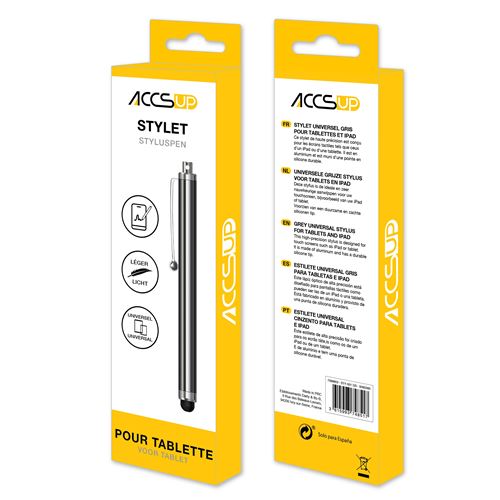 Stylets Tactiles Universels WeddHuis - Pack De 4, Pointe 7mm, Sans Pile, Pour Tablette Et Smartphone, Avec Clip