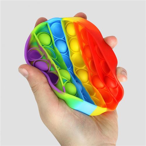 Jouet Pop Fidget Arc-en-ciel – Silicone Qualité Alimentaire – Lettres Et Chiffres – Anti-stress, éducatif – Pour Enfants Et Adultes
