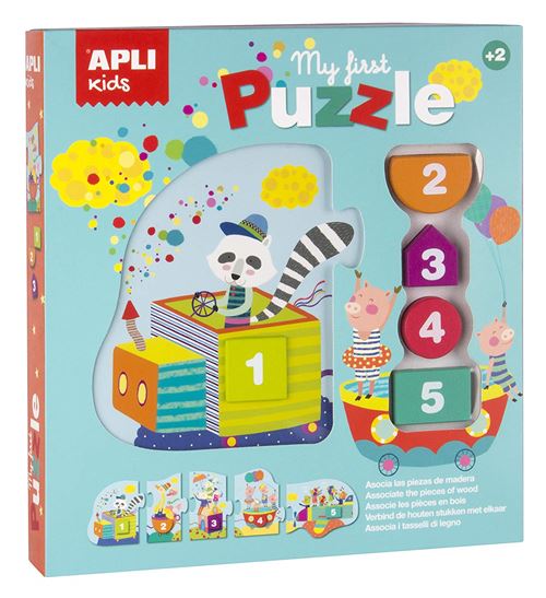 Puzzle de 5 pièces Apli Kids Mon premier puzzle et ses formes en bois