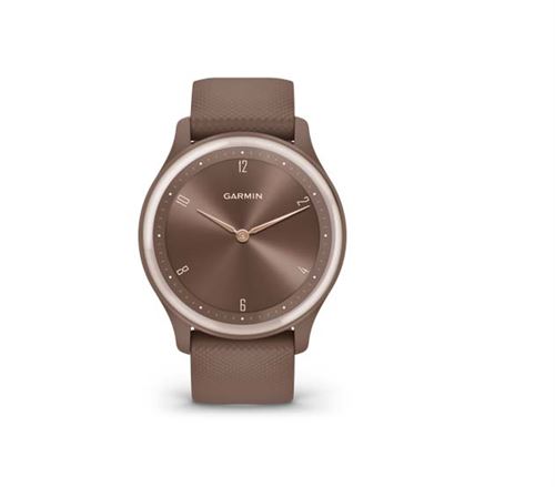 Montre Connectée Garmin Vivomove Sport Marron Avec Bracelet Chocolat