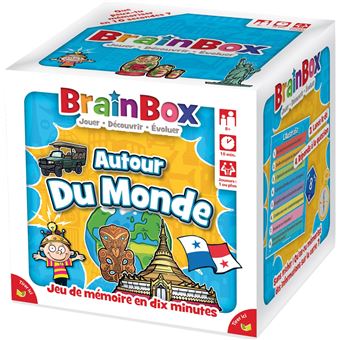 Jeu d’ambiance Asmodee BrainBox Voyage autour du monde