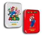 Jeu de cartes Panini Super Mario TC Boîte en métal avec 4 pochettes