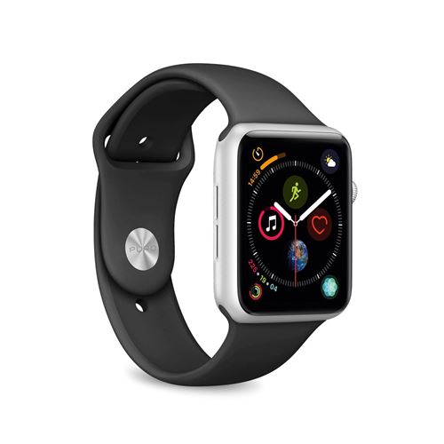 Pack de 2 bracelets en silicone Puro Icon pour montre connectée 42-44mm S/M et M/L Noir