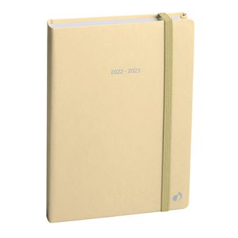 Agenda scolaire Quo Vadis 2022 2023 Eurotext élastique Pastel Jaune