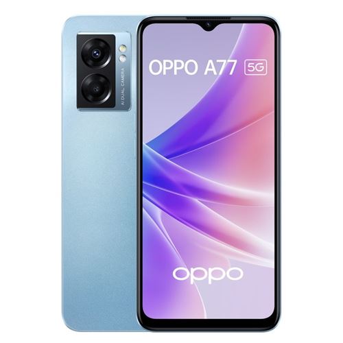 Smartphone Oppo A77 6,5"" Double nano SIM 128 Go 5G Bleu État correct - Oppo reconditionné disponible sur Fnac