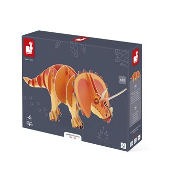 Puzzle 3D Janod Dino Le Tricératops 32 pièces