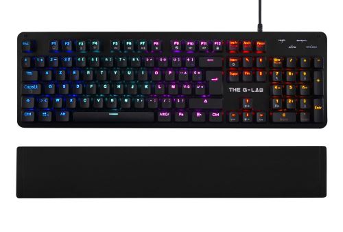 Clavier Gaming filaire rétroéclairé The G-Lab Keyz Carbone Noir