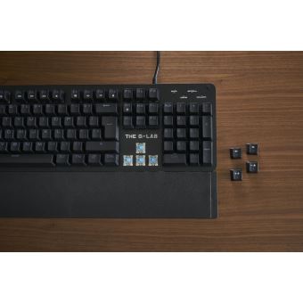 The G-Lab KEYZ CARBON EVOLUTION - Clavier - rétro-éclairé - USB - Français - commutateur : interrupteur bleu