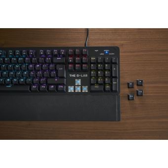 The G-Lab KEYZ CARBON EVOLUTION - Clavier - rétro-éclairé - USB - Français - commutateur : interrupteur bleu