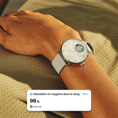 Soldes Withings ScanWatch 38 mm rose or gris 2024 au meilleur prix