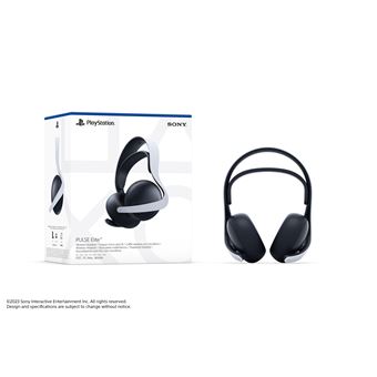 Casque micro sans fil Sony Pulse Elite Bluetooth pour PS5 PC et Mac Blanc