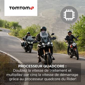 TomTom RIDER 500 - Navigateur GPS - moto 4.3 grand écran - GPS