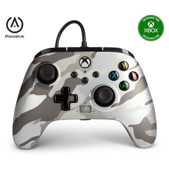 Manette filaire améliorée PowerA pour Xbox Séries X/S Camouflage Métallique