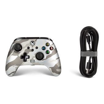 Manette filaire améliorée PowerA pour Xbox Séries X/S Camouflage Métallique