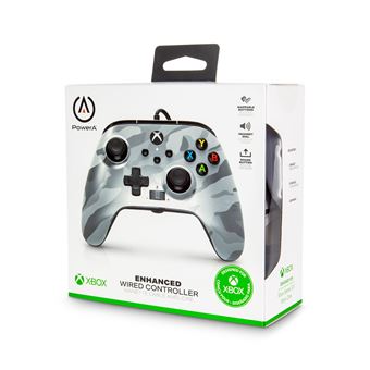 Manette filaire améliorée PowerA pour Xbox Séries X/S Camouflage Métallique