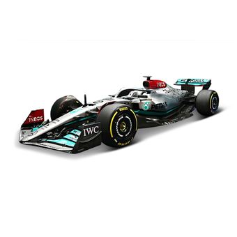 Voiture Bburago 1/43 Racing Mercedes AMG W13 E-Performance avec casque Hamilton