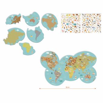 Mousses XL Animaux et Cartes Monde Stick N Fun
