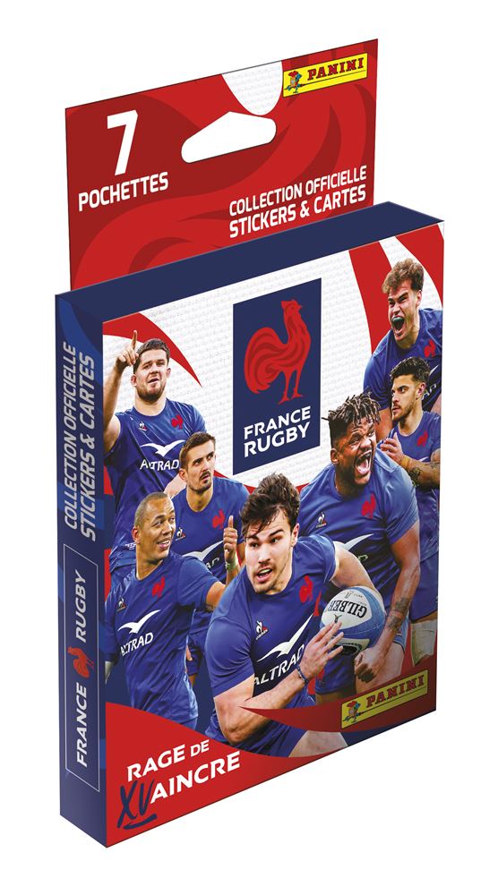 Panini Rugby Equipe De France - Boîte 36 Pochettes | Stickers + Cartes Collectors | Collection Officielle XV De France