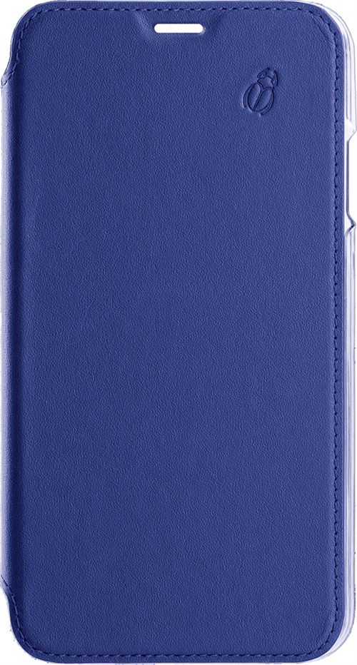 Etui folio en cuir Beetlecase pour iPhone 12 Mini Bleu