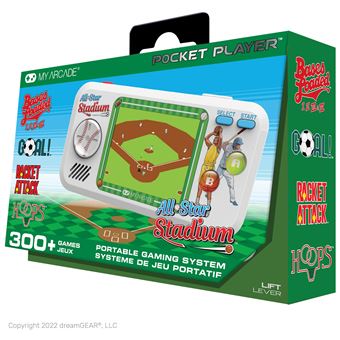 Just For Games Pocket Player Retrogaming Console All-Star Stadium Draagbaar Spelsysteem Wit - 1