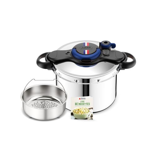 Autocuiseur Seb Clipsominut 9 Litres Argent Et Noir Avec Livre De Recettes