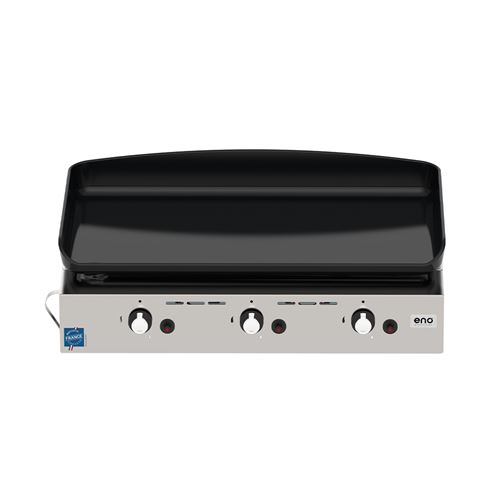 Eno Plancha Initial 65 à gaz 3 brûleurs 6300 W, barbecue de table en inox et noir, cuisson extérieure haute performance pour terrasse et jardin - Image 3
