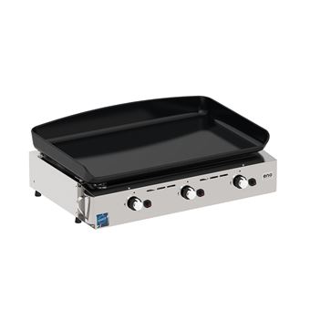 Plancha Eno Initial 65 3 brûleurs à gas 5000 W Gaz Noir et Inox