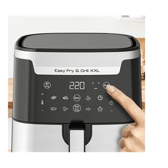 Friteuse à air chaud et grill Moulinex Easy Fry et Grill Digital 2-en-1 XXL EY801D10 1800 W Inox