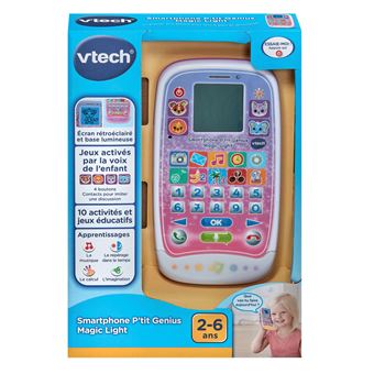 Jeu électronique Vtech Smartphone P'tit Genius Magic Light Rose - 1