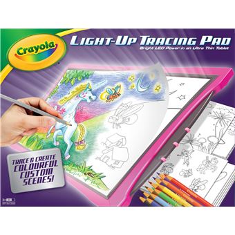 Tablette De Dessin Lumineuse Crayola - Avec Crayons Et Pochoirs - Cadeau Enfant 6-9 Ans