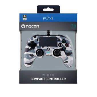 Manette filaire Nacon Compact PS4 Camo Gris