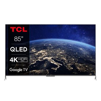 TV QLED TCL 85C735 216 cm 4K UHD Google TV Aluminium brossé 2022