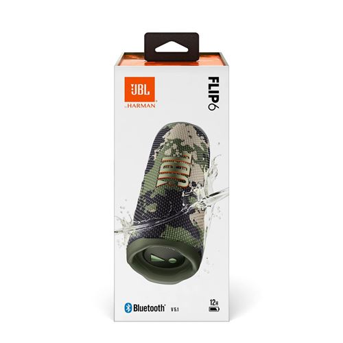 Enceinte portable étanche sans fil Bluetooth JBL Flip 6 Camouflage