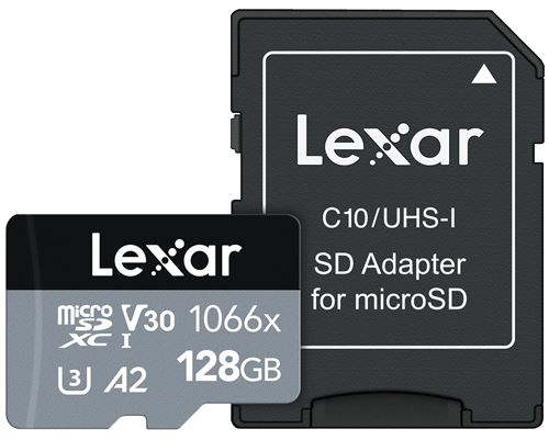 Carte mémoire micro SDXC Lexar 128 Go Noir