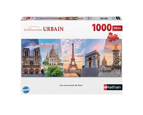 Puzzle 1000 pièces Nathan Les monuments de Paris