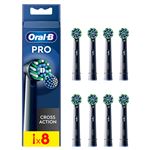 Pack de 8 brossettes pour brosse à dents Oral-B Pro Cross Action Noir