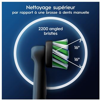 Pack de 8 brossettes pour brosse à dents Oral-B Pro Cross Action Noir