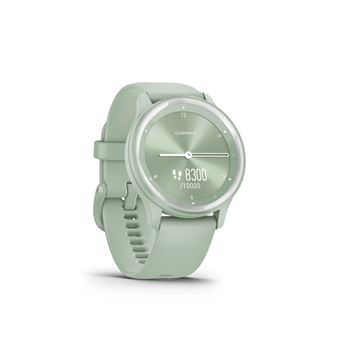 Montre connectée Garmin Vivomove Sport Argent avec bracelet Vert d'eau