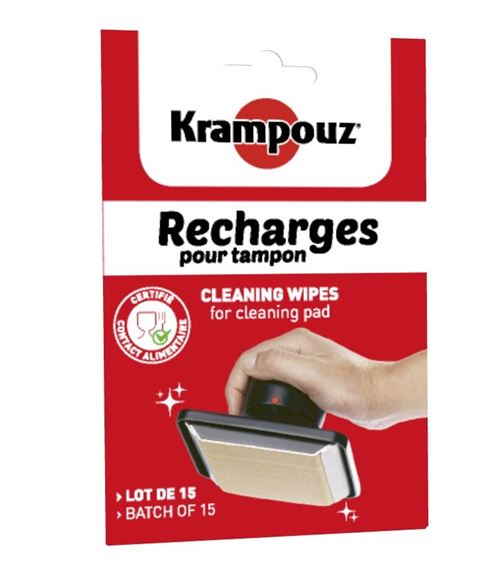 Lot de 15 recharges pour Tampon Clean + by Krampouz